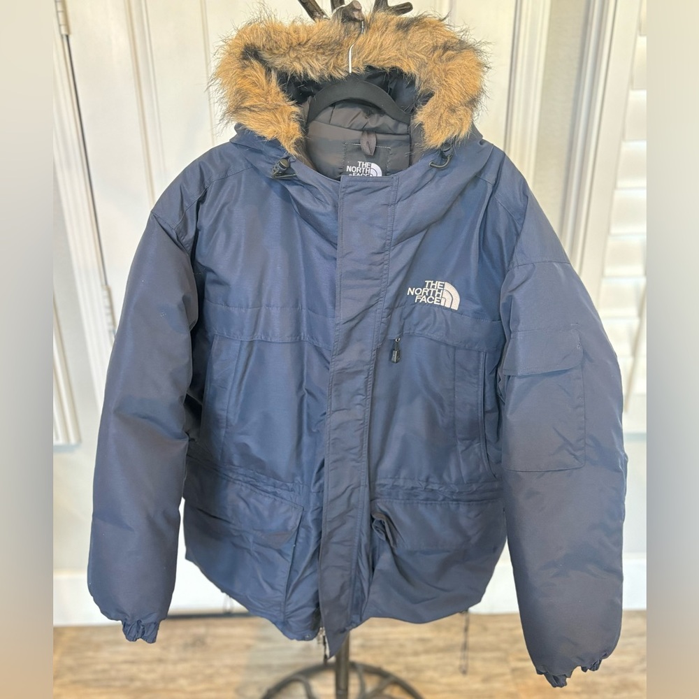 Mens XL Vintage North Face McMurdo Fur Trim Goose Down Snow Parka Jacket